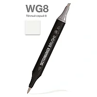 Маркер перманентный двусторонний "Sketchmarker Brush", WG8 теплый серый 8