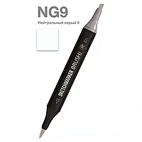 Маркер перманентный двусторонний "Sketchmarker Brush", NG9 нейтральный серый 9