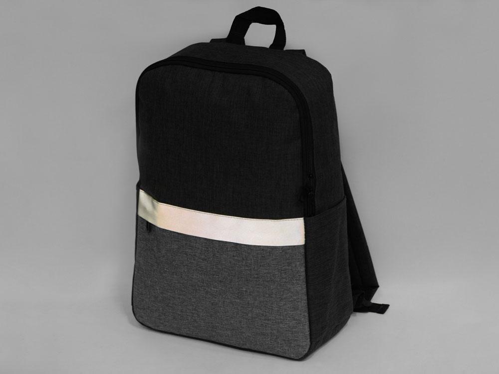 Рюкзак Merit со светоотражающей полосой и отделением для ноутбука 15.6'', темно-серый/серый - фото 4 - id-p215149605