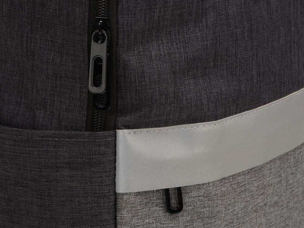 Рюкзак Merit со светоотражающей полосой и отделением для ноутбука 15.6'', темно-серый/серый - фото 5 - id-p215149605