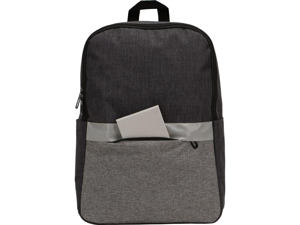 Рюкзак Merit со светоотражающей полосой и отделением для ноутбука 15.6'', темно-серый/серый - фото 7 - id-p215149605
