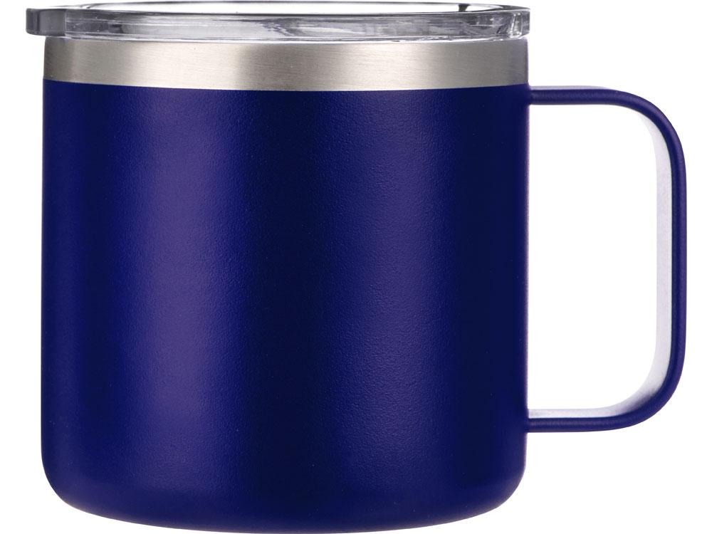 Кружка стальная Alaska с крышкой слайдером, powder coating, синий - фото 3 - id-p215151571