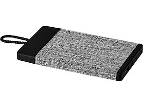 Портативное зарядное устройство Weave на 4000 мАч с тканевым покрытием, черный, фото 2
