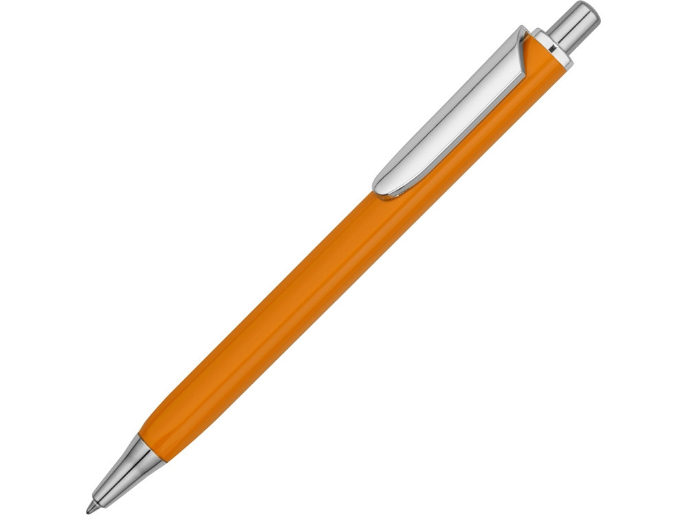 Ручка металлическая шариковая трехгранная Riddle, оранжевый/серебристый - фото 1 - id-p215146747