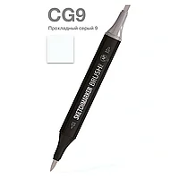 Маркер перманентный двусторонний "Sketchmarker Brush", CG9 прохладный серый 9