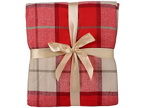 Плед акриловый в клетку Tartan, красный, фото 2