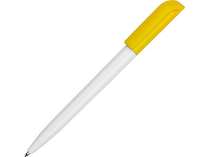 Ручка пластиковая шариковая Миллениум Color CLP, белый/желтый, фото 2