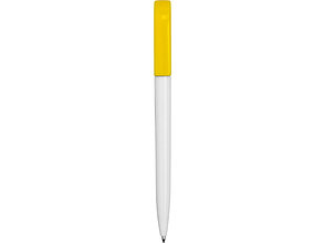 Ручка пластиковая шариковая Миллениум Color CLP, белый/желтый, фото 2