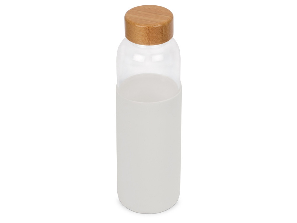 Бутылка для воды стеклянная Refine, в чехле, 550 мл, белый - фото 1 - id-p215148703