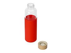 Бутылка для воды стеклянная Refine, в чехле, 550 мл, красный, фото 3