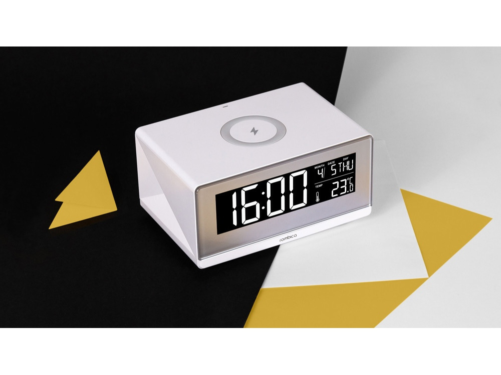 Часы с беспроводным зарядным устройством Rombica Timebox 2, белый - фото 8 - id-p215148708