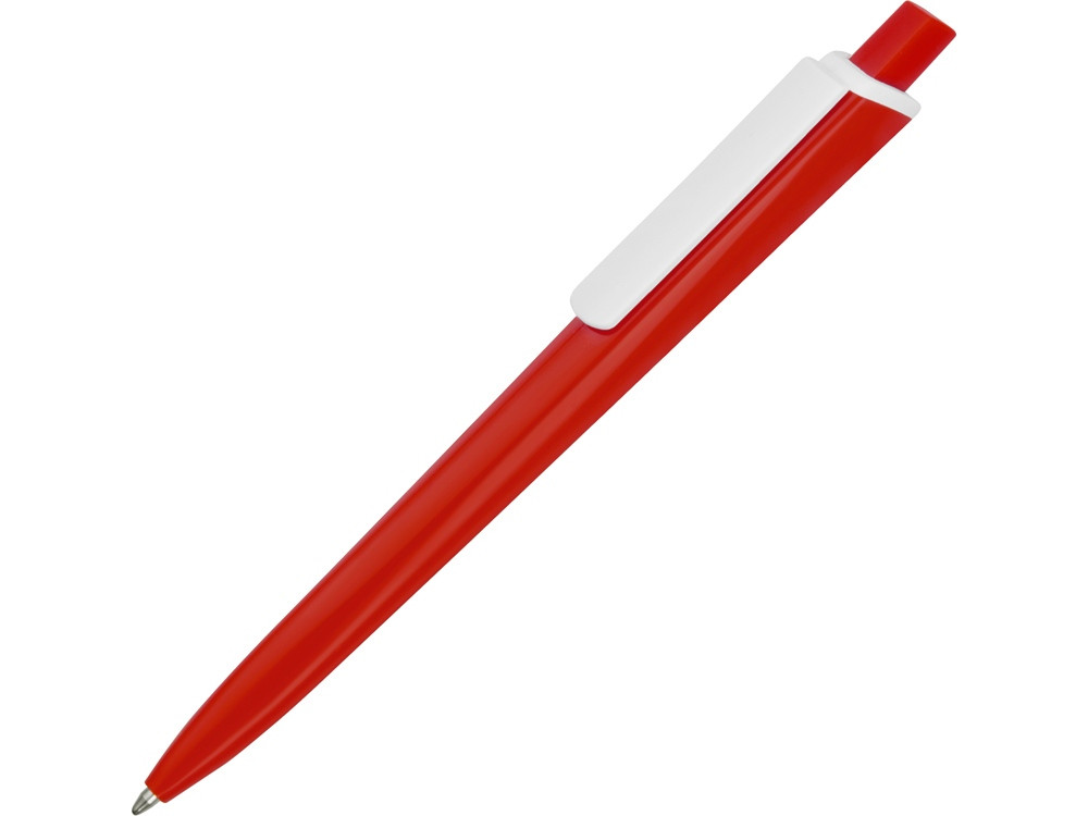 Ручка пластиковая трехгранная шариковая Lateen, красный/белый - фото 1 - id-p215146793