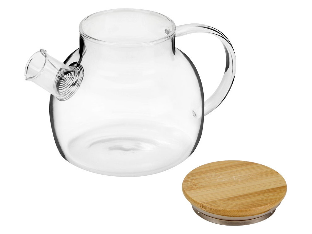 Стеклянный заварочный чайник Sencha с бамбуковой крышкой - фото 2 - id-p215149717
