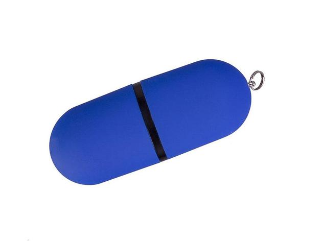 USB-флешка на 32 ГБ, с покрытием soft-touch, синий, фото 2