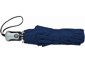 Зонт Alex трехсекционный автоматический 21,5, темно-синий/серебристый, фото 2