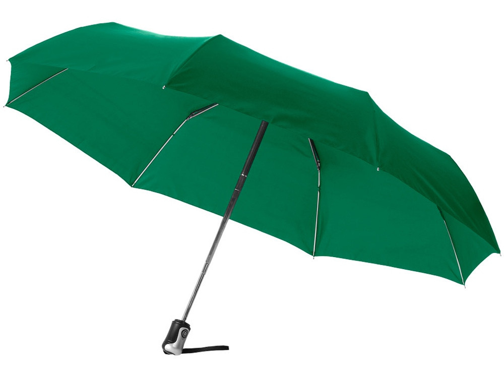 Зонт Alex трехсекционный автоматический 21,5, зеленый - фото 1 - id-p215145852
