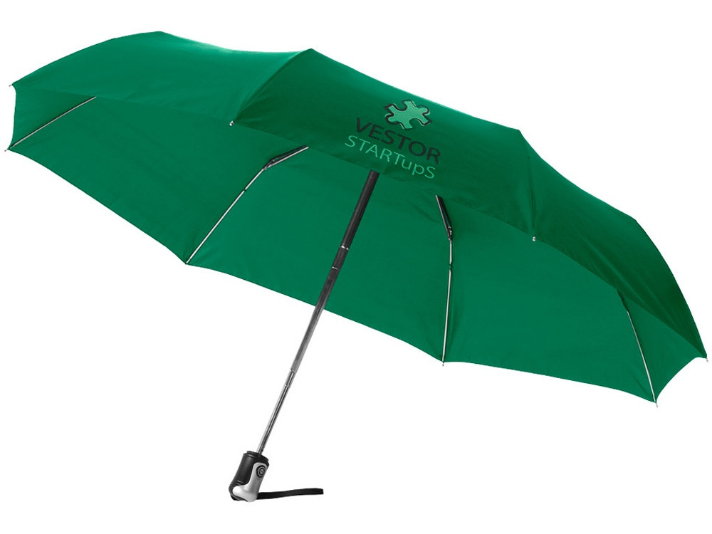 Зонт Alex трехсекционный автоматический 21,5, зеленый - фото 4 - id-p215145852