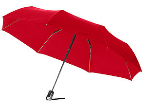 Зонт Alex трехсекционный автоматический 21,5, красный, фото 2
