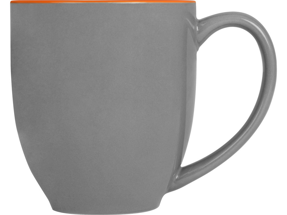 Кружка керамическая Gracy 450мл, серый/оранжевый - фото 3 - id-p215147796
