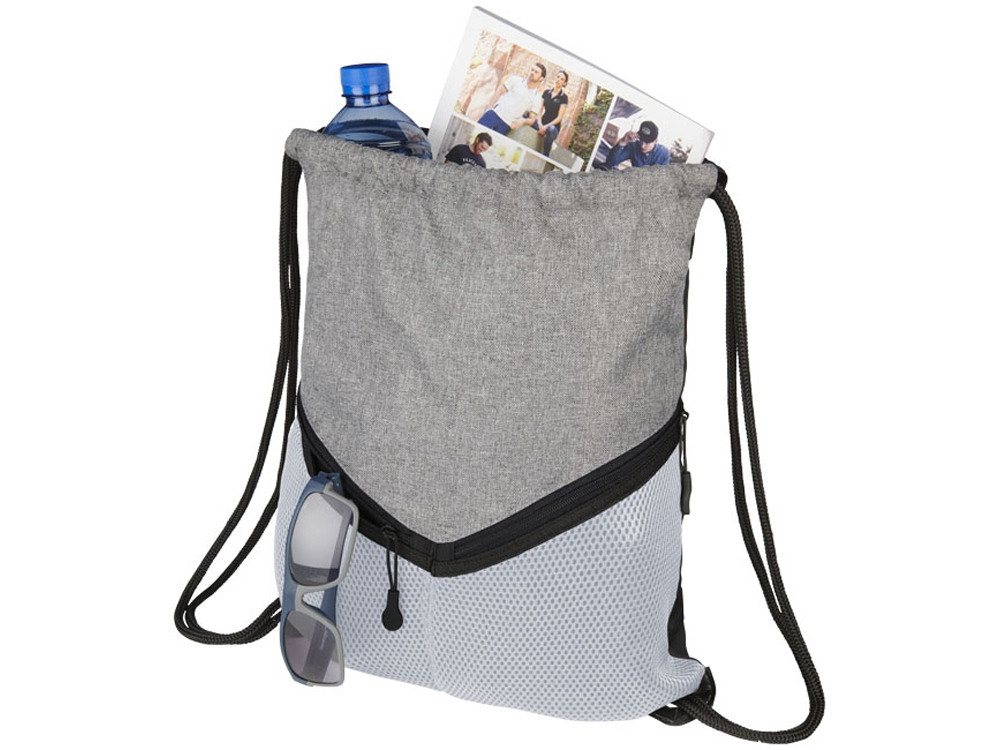 Спортивный рюкзак-мешок, серый/белый - фото 3 - id-p215146835