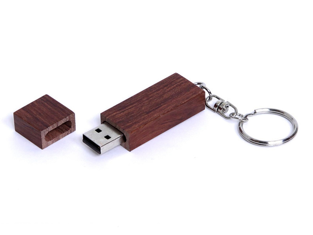 USB-флешка на 32 Гб прямоугольная форма, колпачек с магнитом, коричневый - фото 1 - id-p215148765