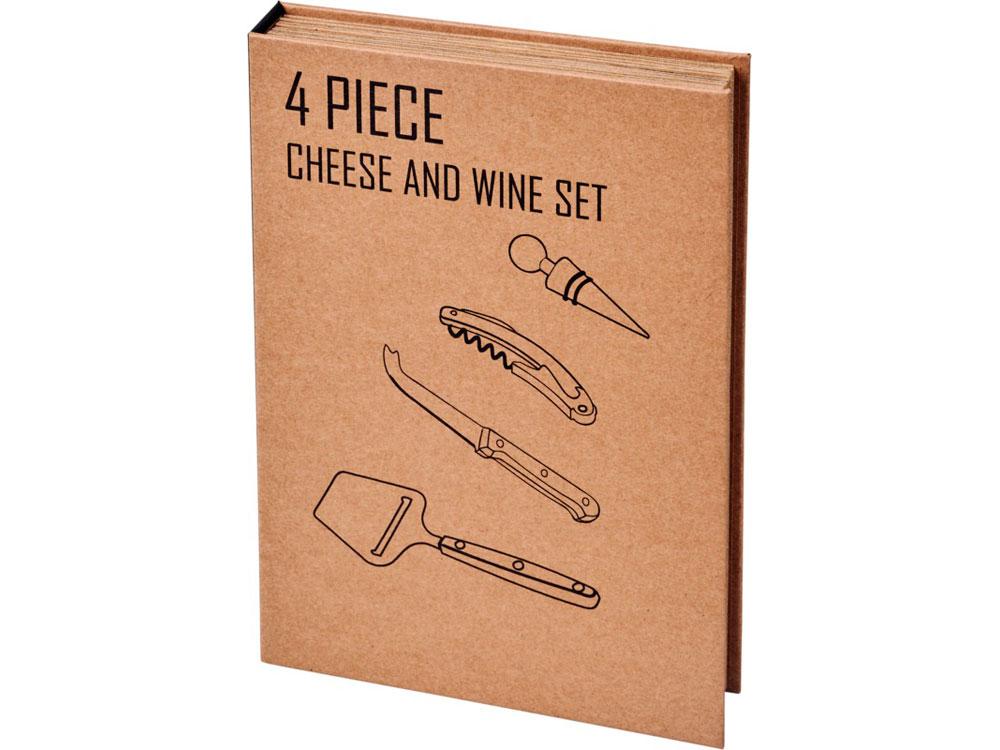 Подарочный набор для вина и сыра Reze из 4 предметов, натуральный - фото 5 - id-p215148770