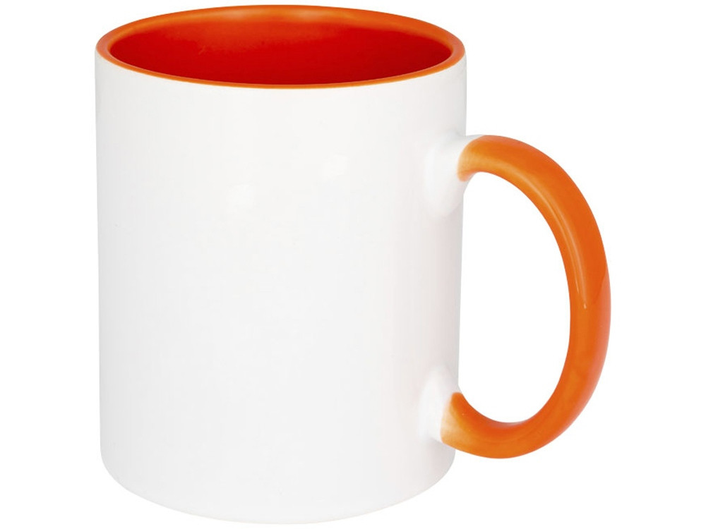 Цветная кружка Pix для сублимации, белый/оранжевый - фото 1 - id-p215146858