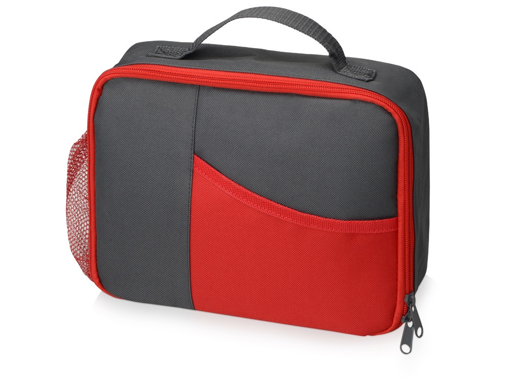 Изотермическая сумка-холодильник Breeze для ланч-бокса, серый/красный - фото 1 - id-p215145885