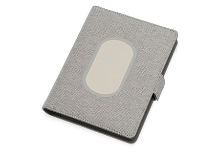 Органайзер с беспроводной зарядкой 5000 mAh Powernote, светло-серый, фото 2