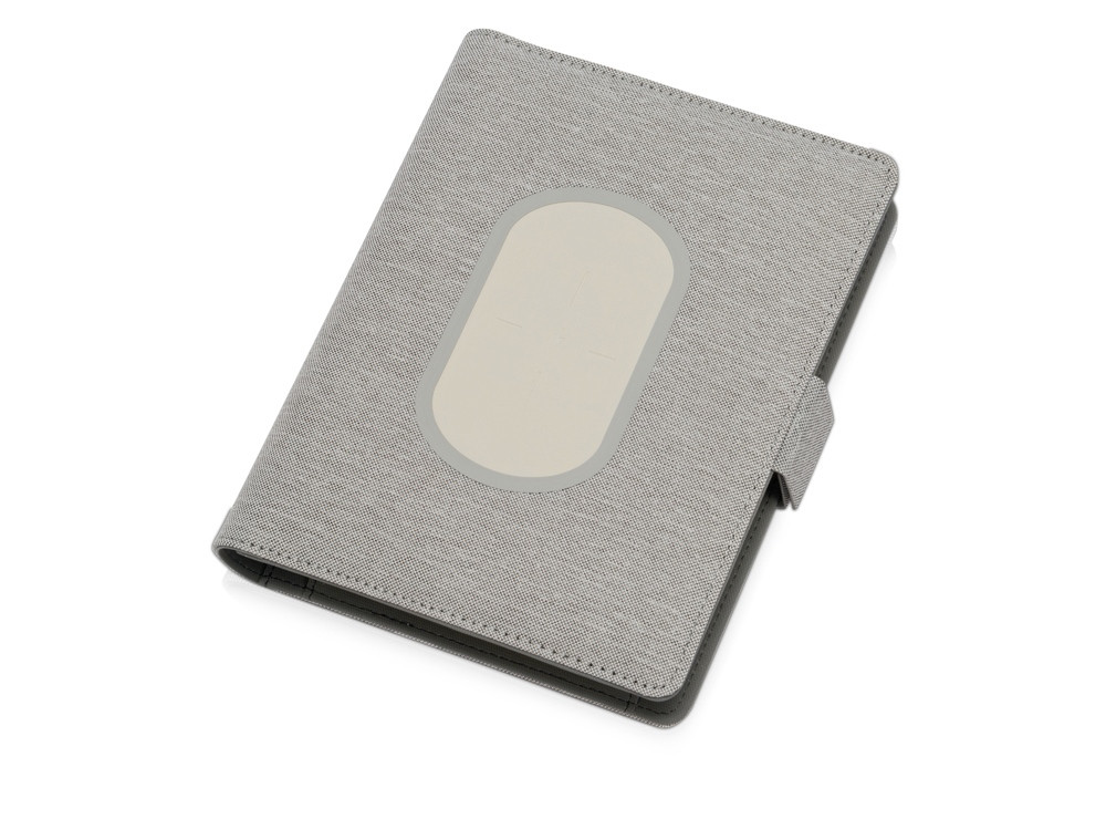 Органайзер с беспроводной зарядкой 5000 mAh Powernote, светло-серый - фото 1 - id-p215147830