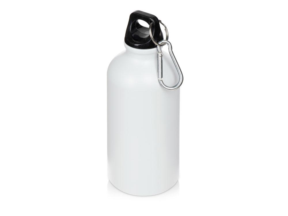 Матовая спортивная бутылка Hip S с карабином и объемом 400 мл, белый - фото 1 - id-p215152730