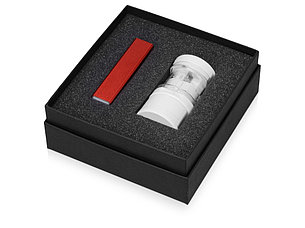 Подарочный набор Charge с адаптером и зарядным устройством, красный, фото 2