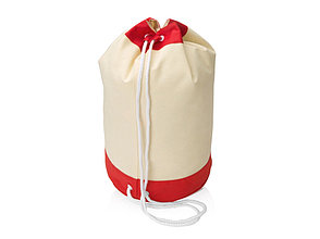 Рюкзак-мешок Indiana хлопковый, 180гр, натуральный/красный, фото 2