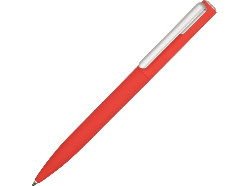 Ручка шариковая пластиковая Bon с покрытием soft touch, красный - фото 1 - id-p215147889