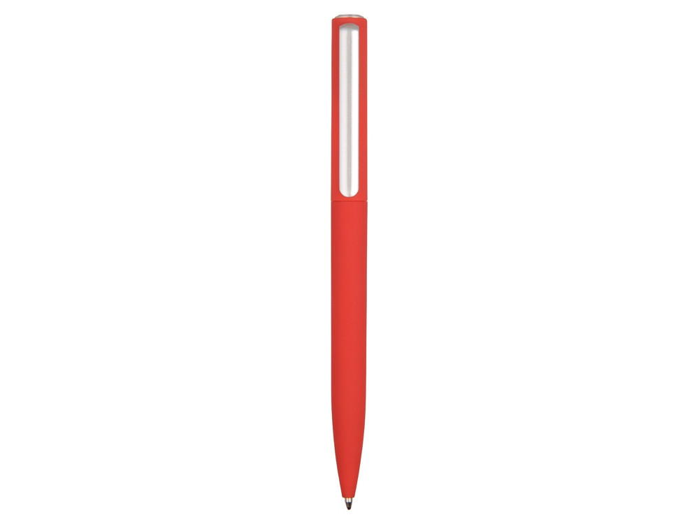 Ручка шариковая пластиковая Bon с покрытием soft touch, красный - фото 2 - id-p215147889