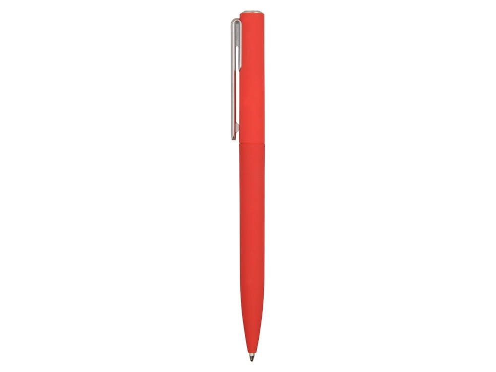 Ручка шариковая пластиковая Bon с покрытием soft touch, красный - фото 3 - id-p215147889