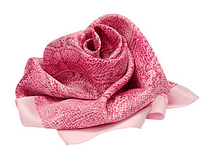 Платок розовый 500*515 мм в подарочном мешке, фото 2
