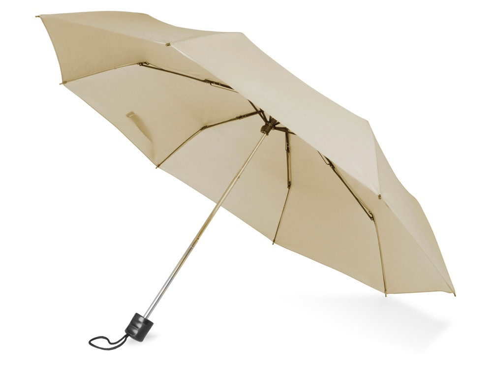 Зонт складной Columbus, механический, 3 сложения, с чехлом, бежевый - фото 1 - id-p215146935