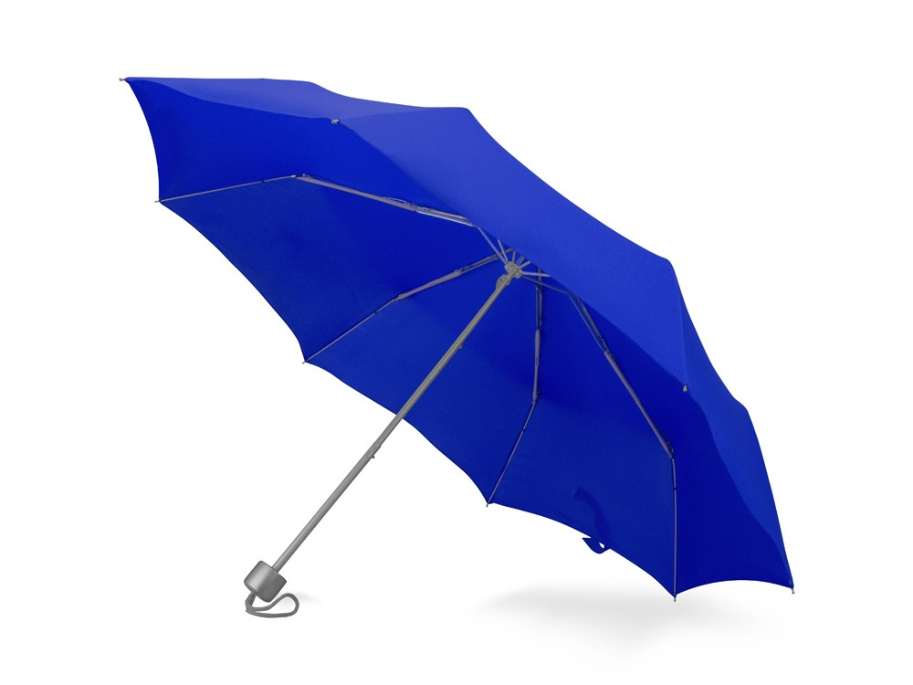 Зонт складной Tempe, механический, 3 сложения, с чехлом, синий - фото 1 - id-p215146939