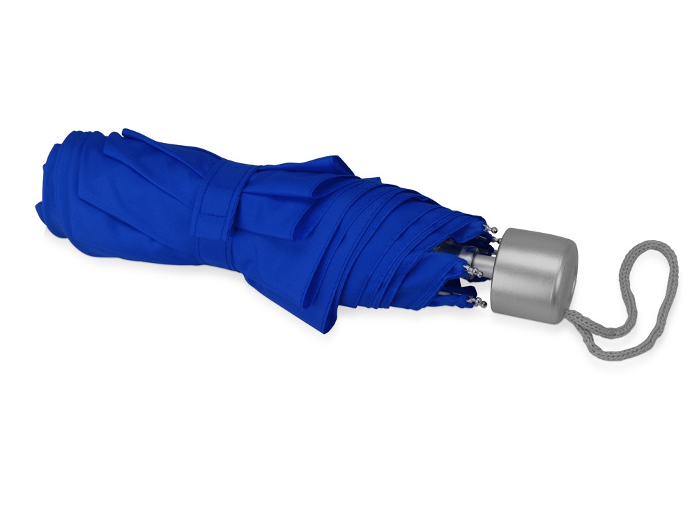 Зонт складной Tempe, механический, 3 сложения, с чехлом, синий - фото 4 - id-p215146939