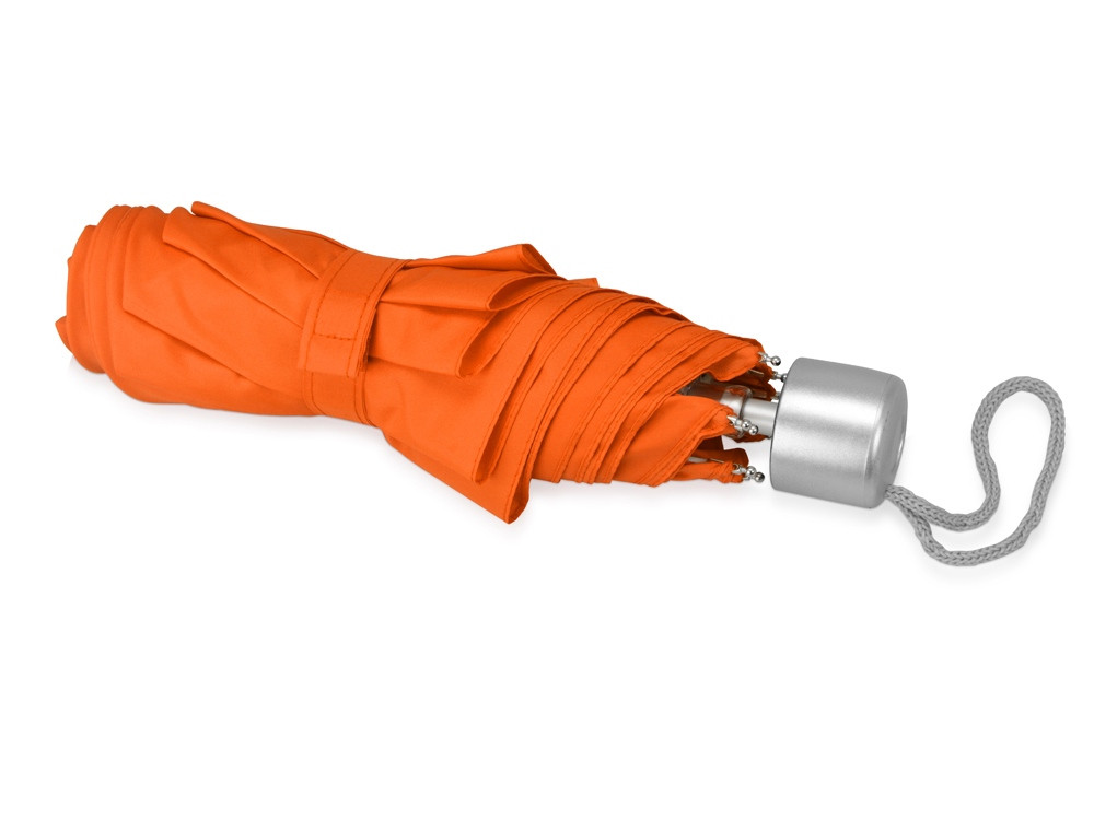 Зонт складной Tempe, механический, 3 сложения, с чехлом, оранжевый - фото 4 - id-p215146941