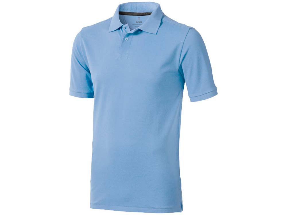 Calgary мужская футболка-поло с коротким рукавом, голубой - фото 2 - id-p215145968