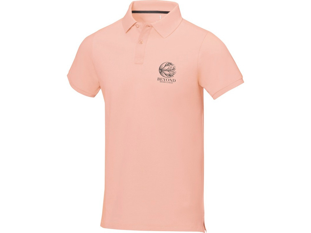 Calgary мужская футболка-поло с коротким рукавом, pale blush pink - фото 6 - id-p215145978