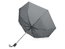 Зонт складной Irvine, полуавтоматический, 3 сложения, с чехлом, серый, фото 3