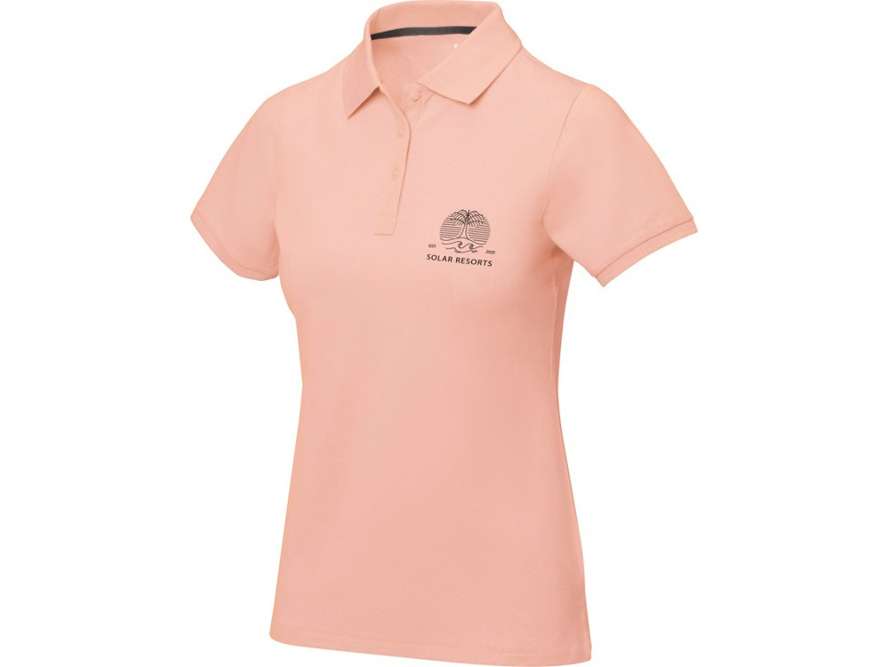 Calgary женская футболка-поло с коротким рукавом, pale blush pink - фото 6 - id-p215145992