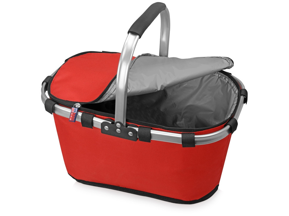 Изотермическая сумка-холодильник FROST складная с алюминиевой рамой, красный - фото 3 - id-p215146975