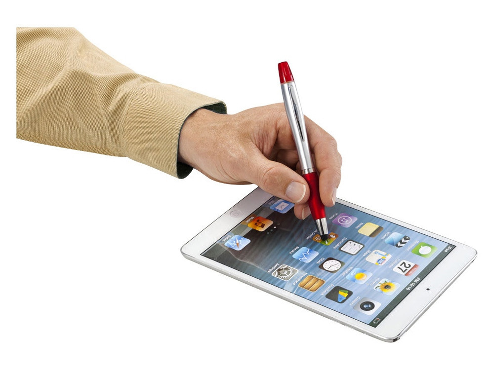 Ручка-стилус Nash с маркером, красный/серебристый - фото 2 - id-p215146021