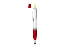 Ручка-стилус Nash с маркером, красный/серебристый, фото 3