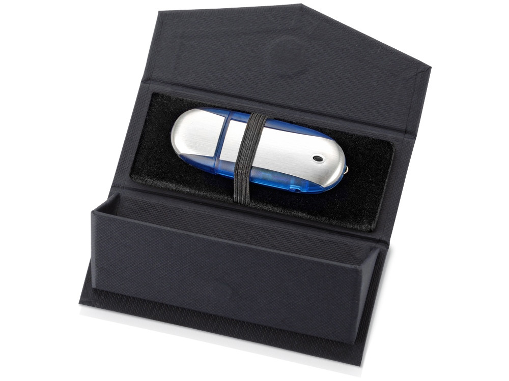 Подарочная коробка для флеш-карт треугольная, синий - фото 2 - id-p215149914