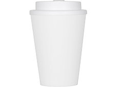 Пластиковый стакан Take away с двойными стенками и крышкой с силиконовым клапаном, 350 мл, белый, фото 2